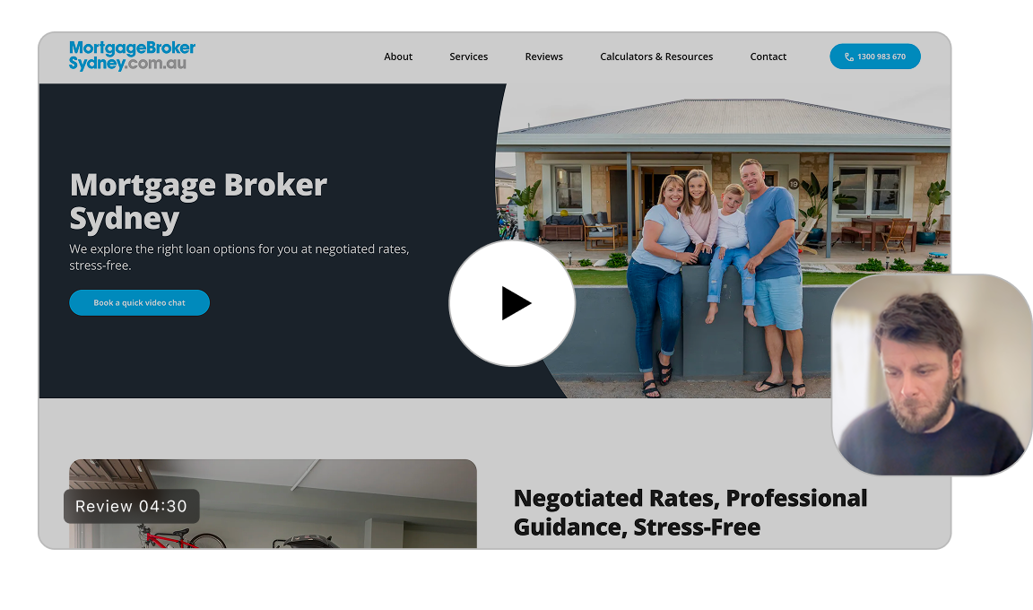 A short recorded review of a mortgage broker website